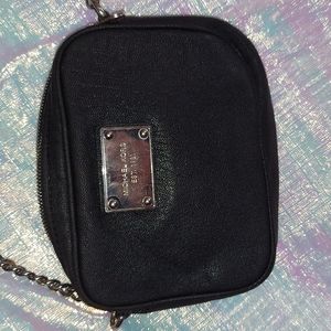 Michael Kors black with silver chain purse